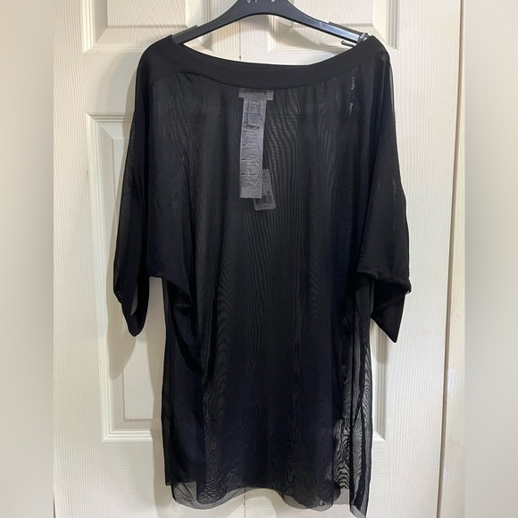Joseph Ribkoff Black Longline Mesh Tunic in Size 10 - Picture 3 of 4